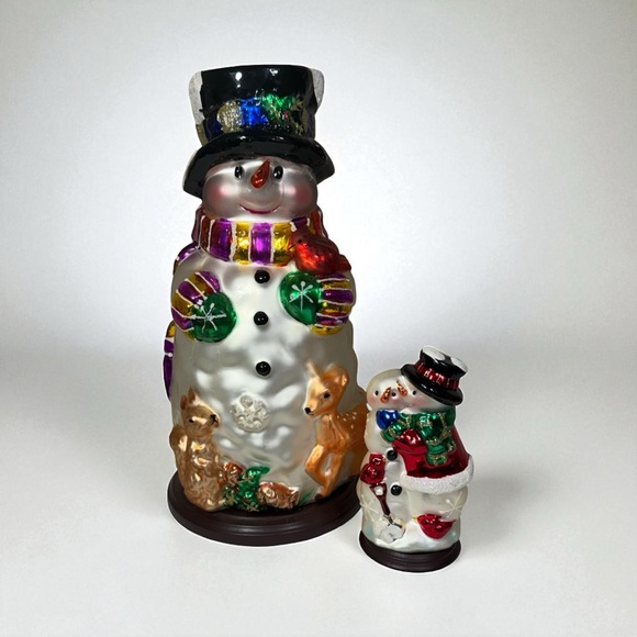 Thomas Pacconi classics snowman set 30 year anniversary blown glass Christmas - Picture 1 of 5